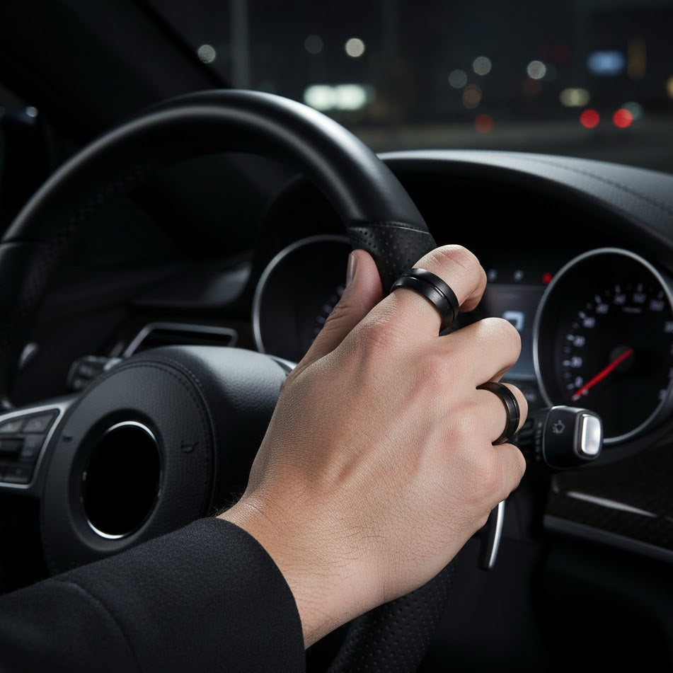 Black Stainless Steel Ring – Anillo Masculino de Acero Premium