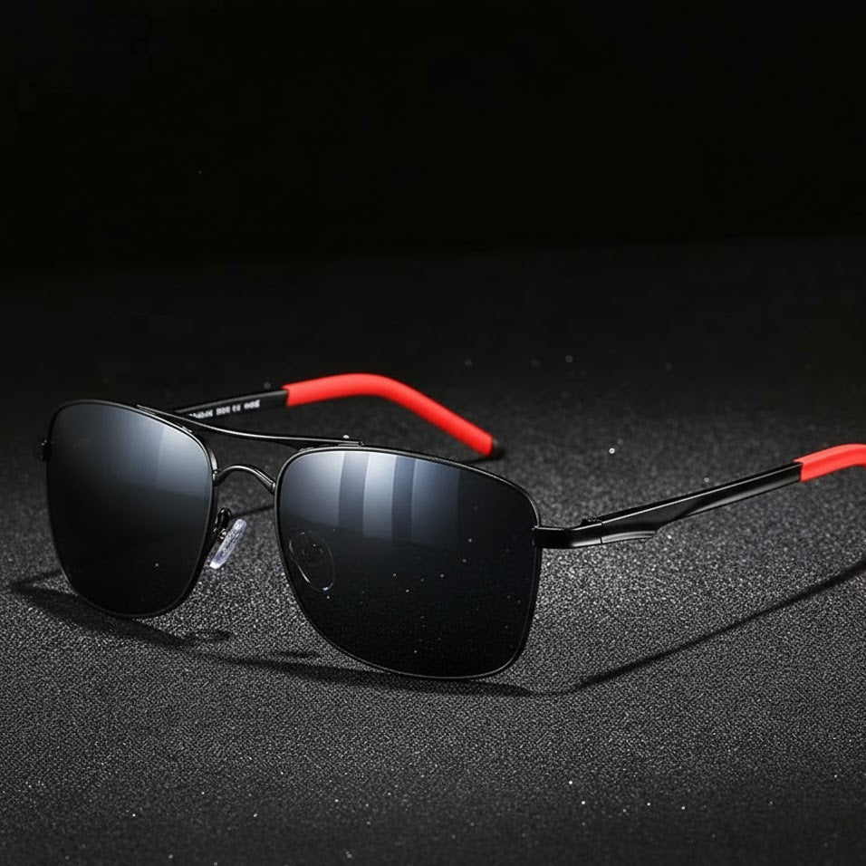 Gafas de Sol Polarizadas TR90 Sin Montura – Black Edition