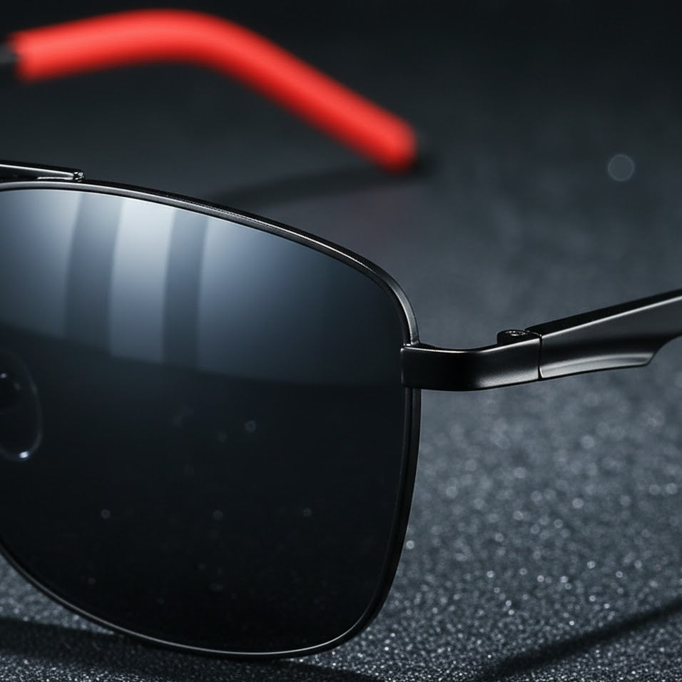 Gafas de Sol Polarizadas TR90 Sin Montura – Black Edition