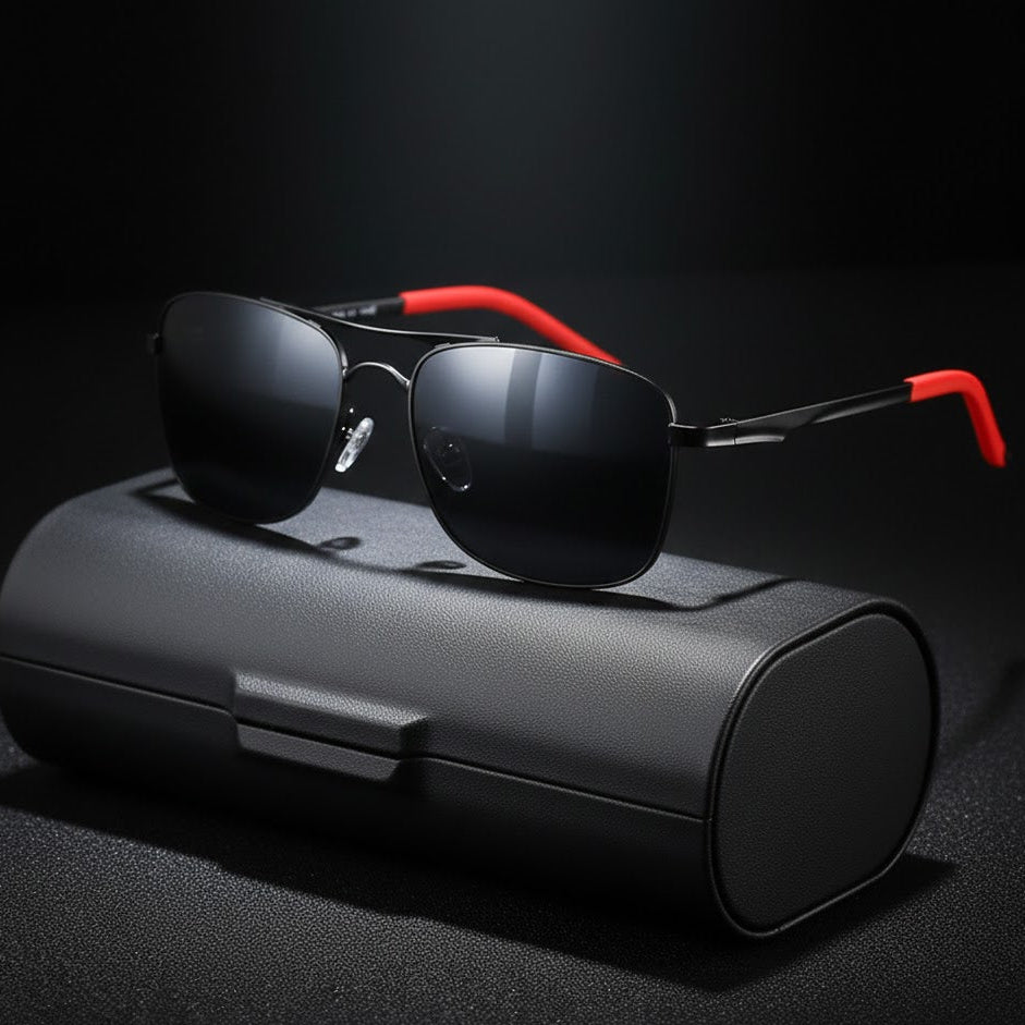 Gafas de Sol Polarizadas TR90 Sin Montura – Black Edition